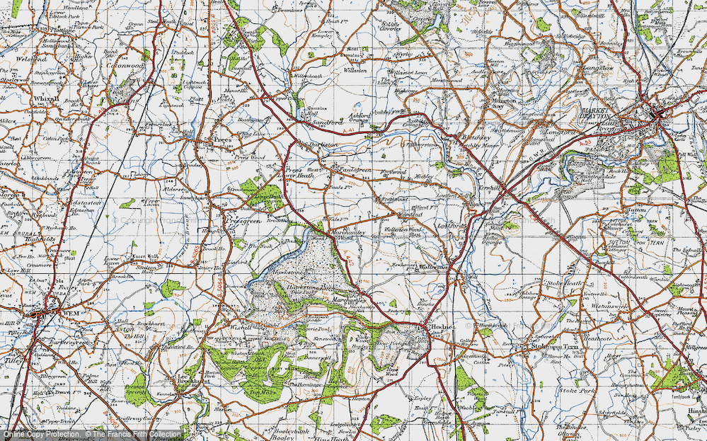 Old Map of Marchamley Wood, 1947 in 1947