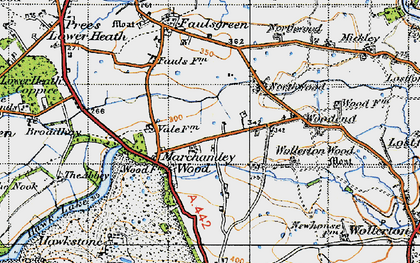 Old map of Marchamley Wood in 1947
