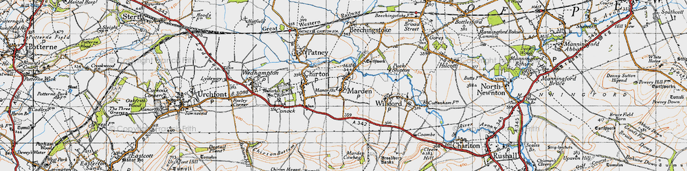 Old map of Marden in 1940