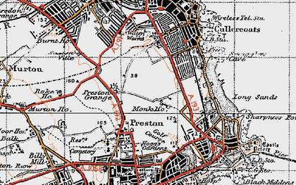 Old map of Marden in 1947