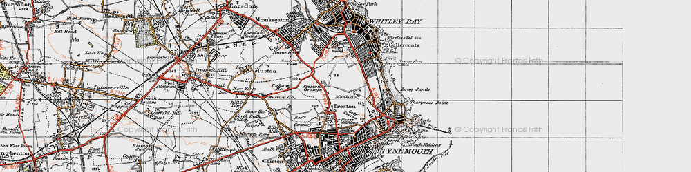 Old map of Marden in 1947