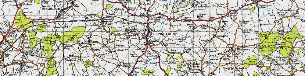 Old map of Marden Ash in 1946