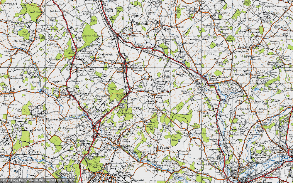 Old Map of Mardleybury, 1946 in 1946
