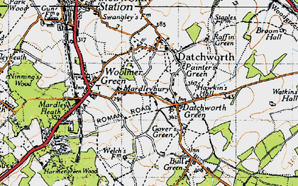 Old map of Mardleybury in 1946