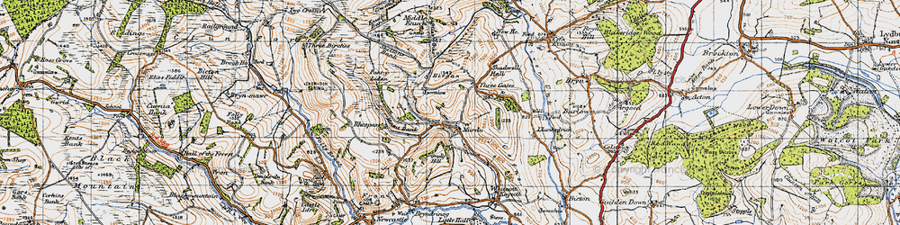Old map of Mardu in 1947