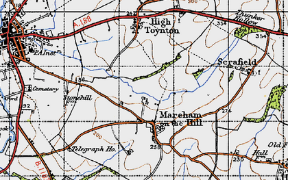 Old map of Mareham on the Hill in 1946
