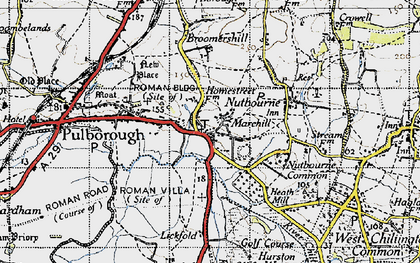 Old map of Marehill in 1940