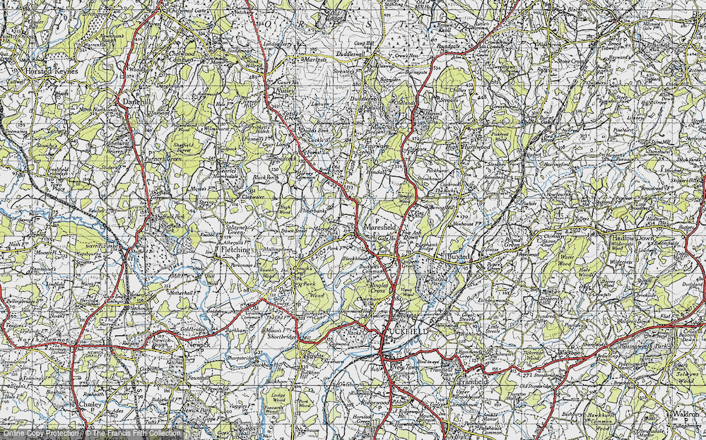Old Map of Maresfield, 1940 in 1940