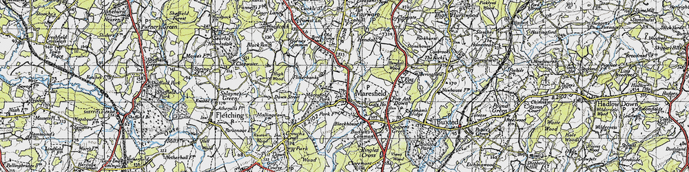 Old map of Maresfield Park in 1940