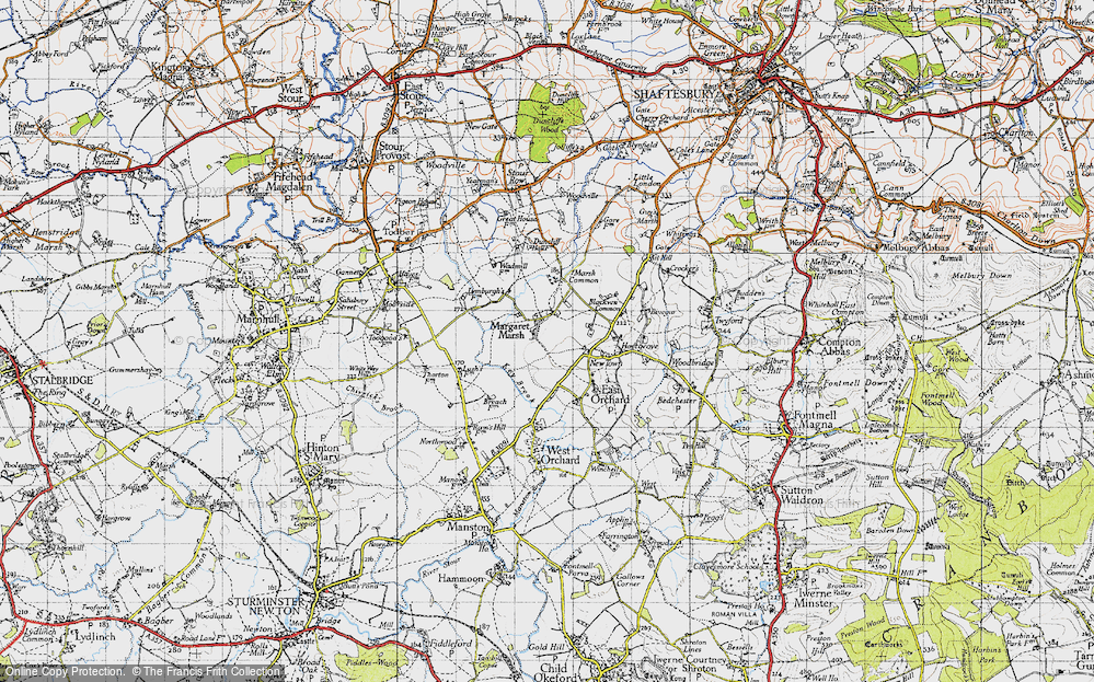Old Map of Margaret Marsh, 1945 in 1945