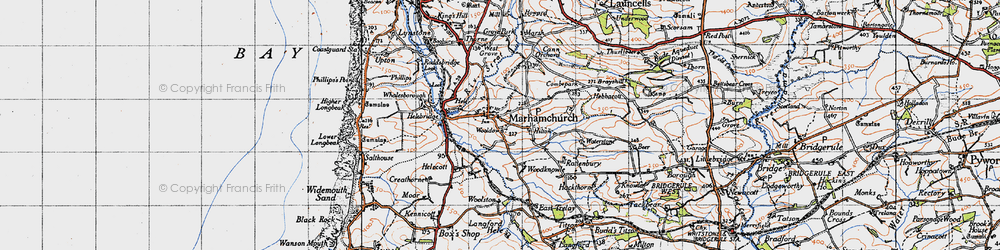 Old map of Trelay in 1946
