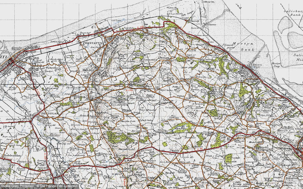 Old Map of Marian, 1947 in 1947