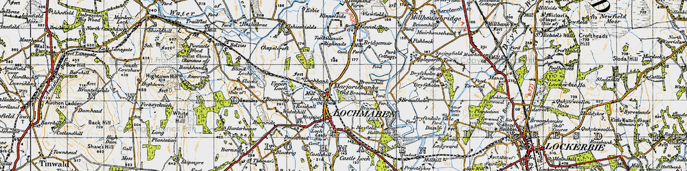 Old map of Blind Lochs in 1947