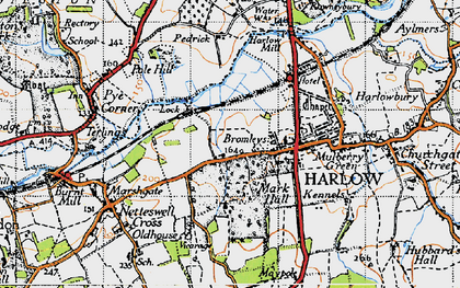 Old map of Mark Hall North in 1946