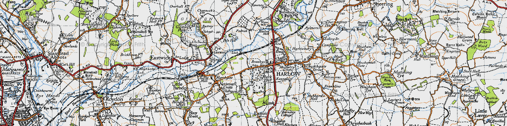 Old map of Mark Hall North in 1946