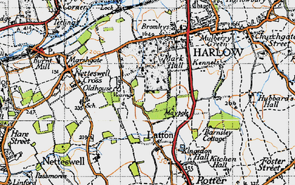 Old map of Mark Hall South in 1946