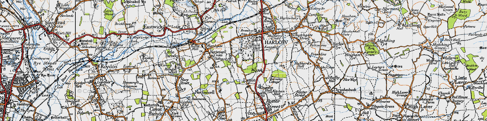 Old map of Mark Hall South in 1946