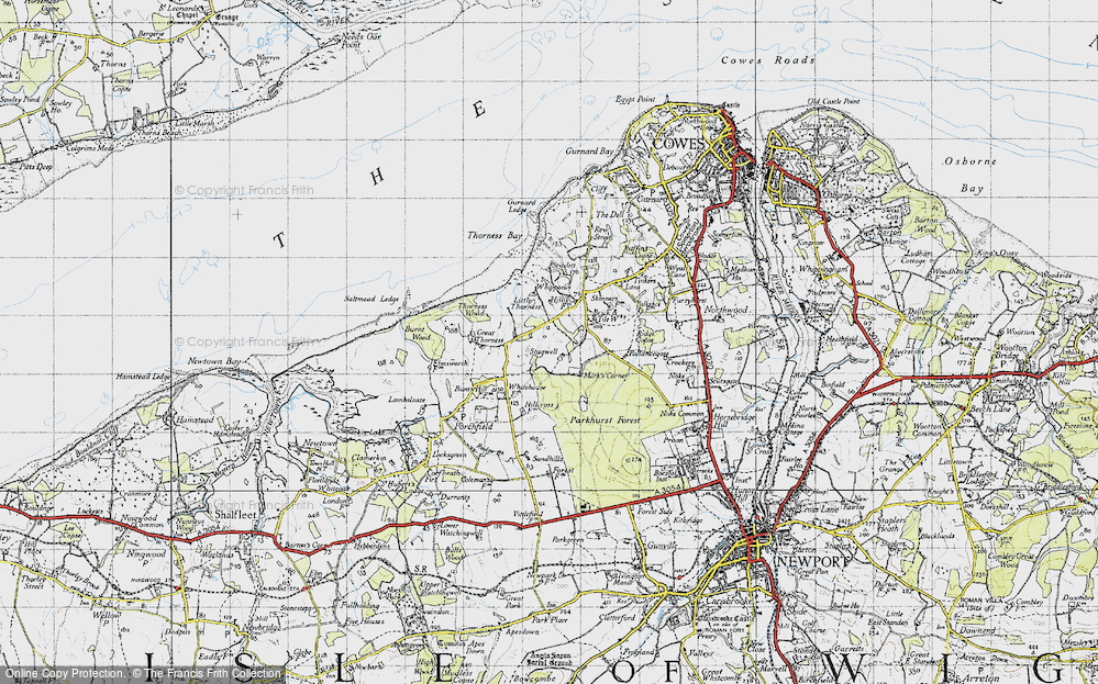 Old Map of Mark's Corner, 1945 in 1945