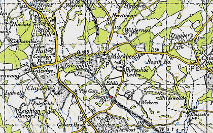 Old map of Markbeech in 1946