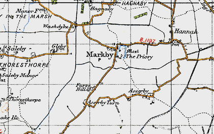 Old map of Markby in 1946