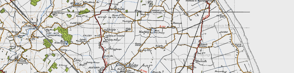 Old map of Markby in 1946