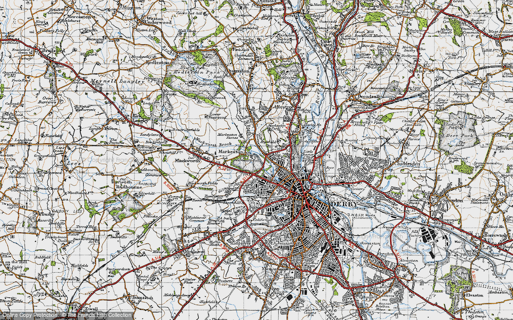 Old Map of Markeaton, 1946 in 1946