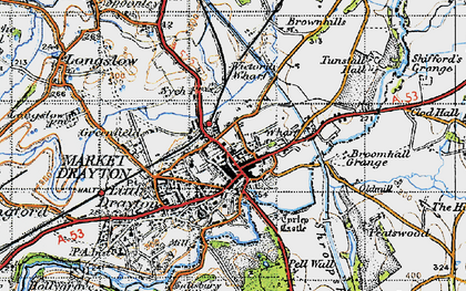 Market Drayton 1947 Npo774682 Index Map 