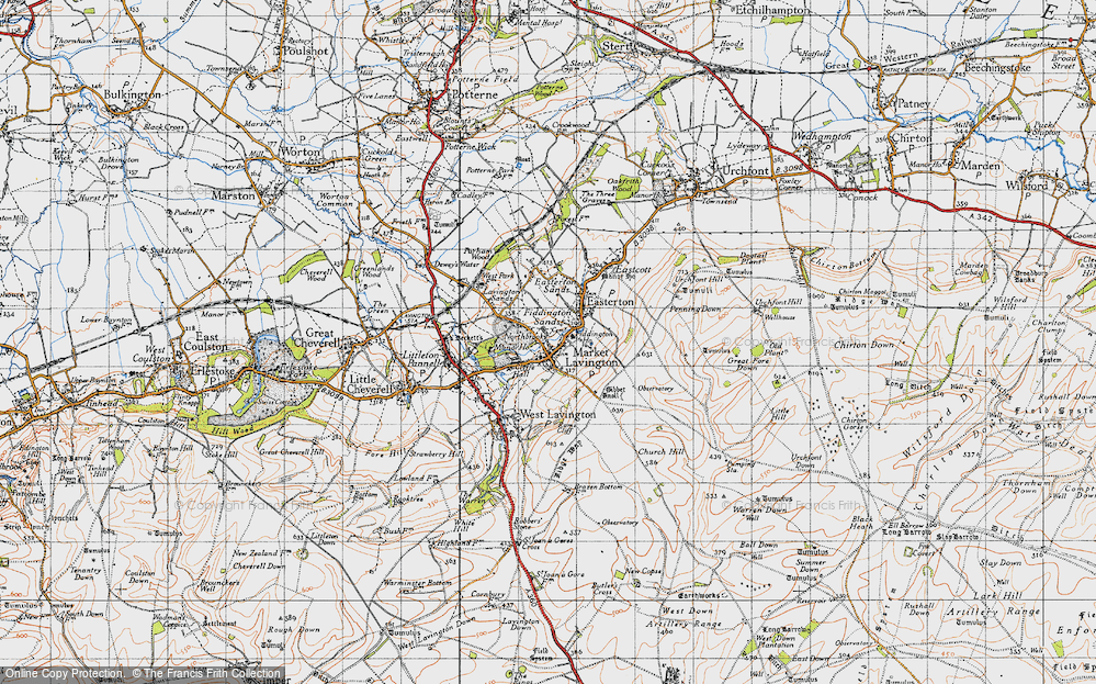 Old Map of Market Lavington, 1940 in 1940