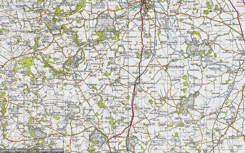 Old Map of Historic Map covering Barsneb in 1947