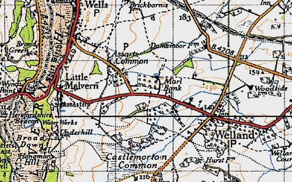 Old map of Marl Bank in 1947