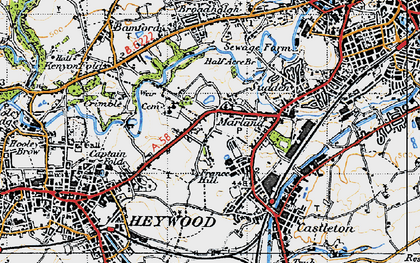 Old map of Marland in 1947