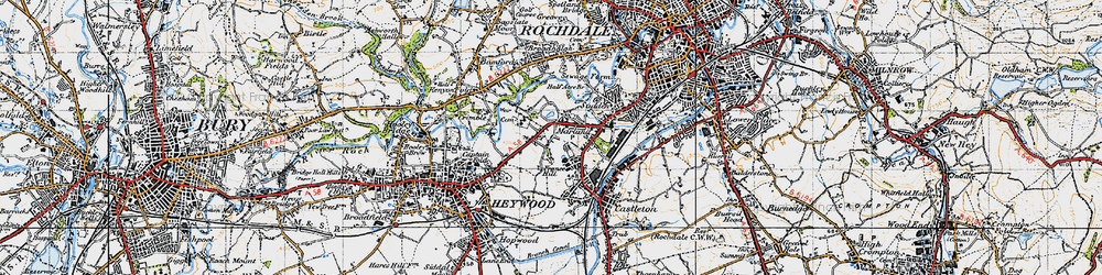 Old map of Marland in 1947