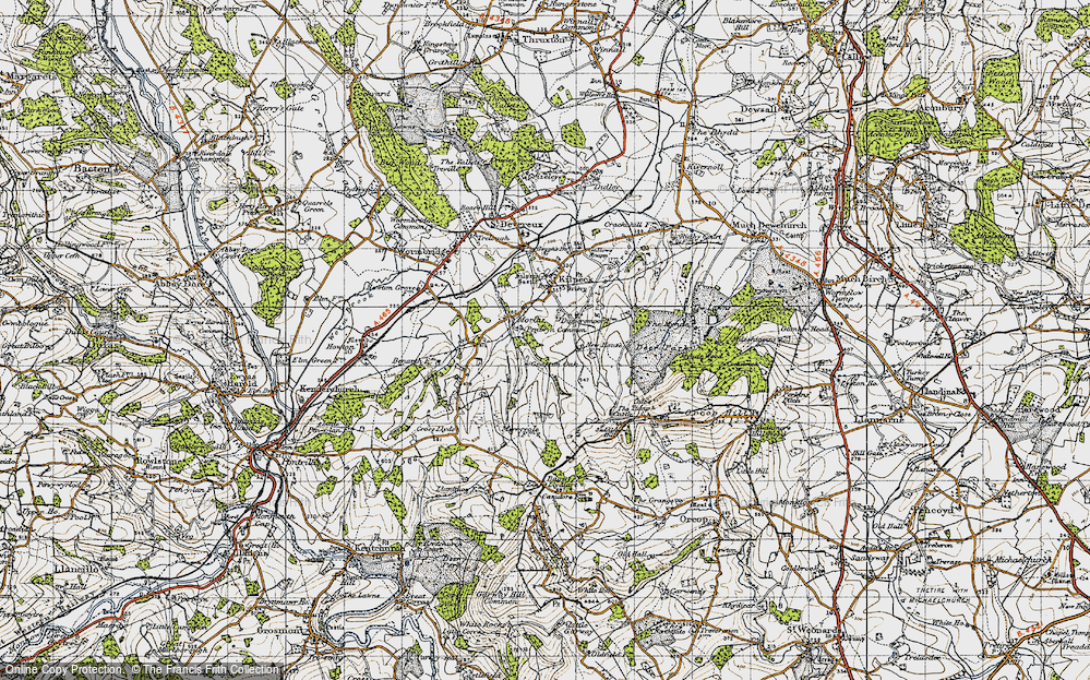 Old Map of Marlas, 1947 in 1947