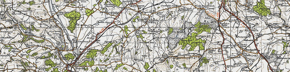 Old map of Marlas in 1947