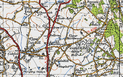 Old map of Marlbrook in 1947