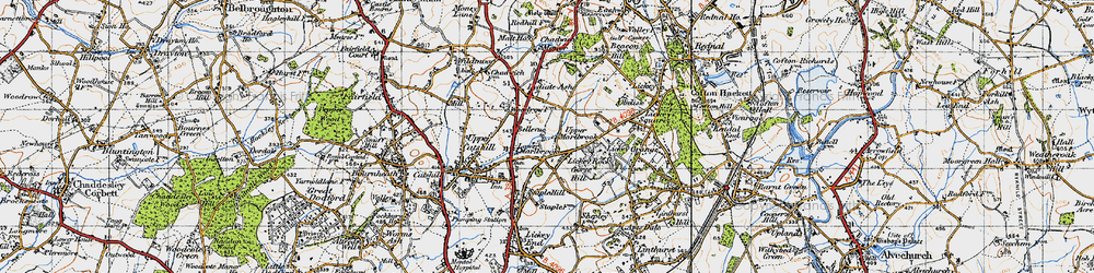 Old map of Marlbrook in 1947