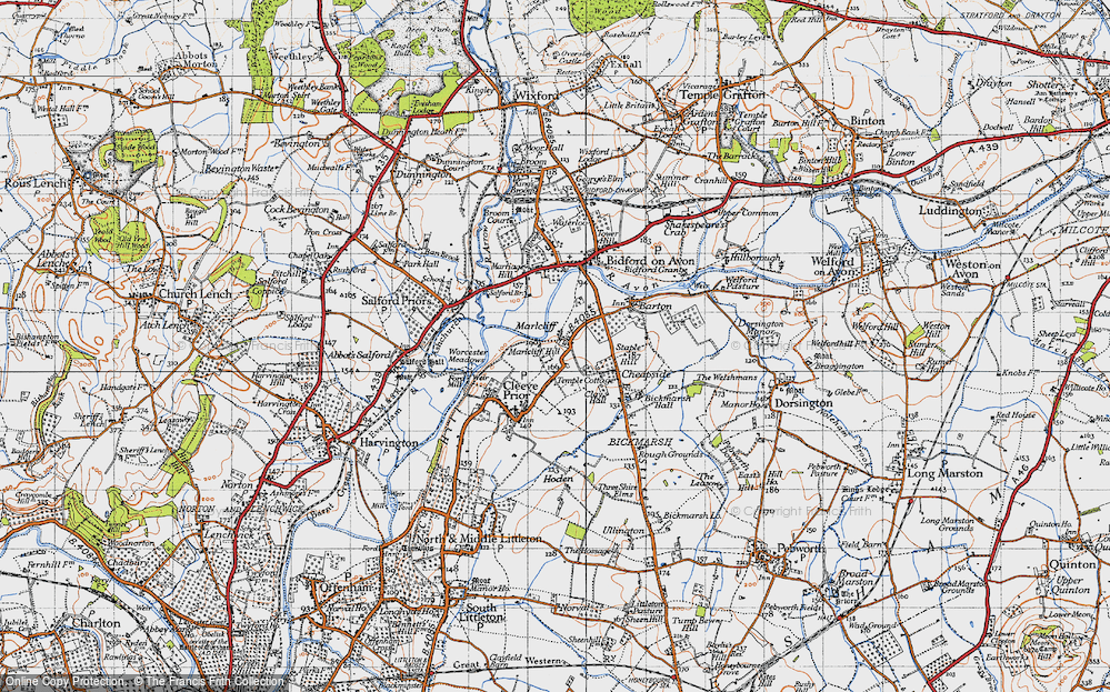 Old Map of Marlcliff, 1946 in 1946