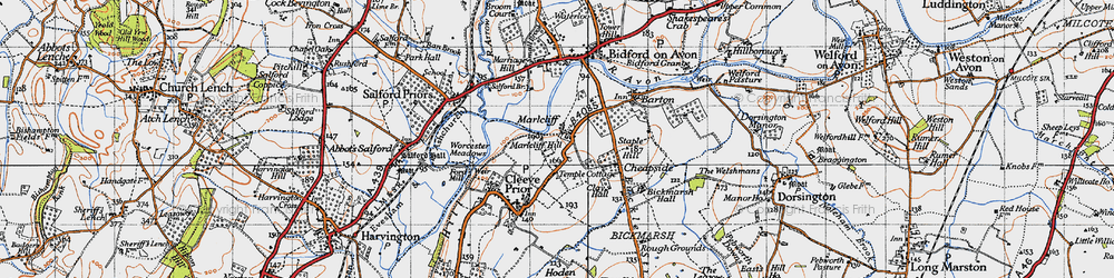 Old map of Marlcliff in 1946