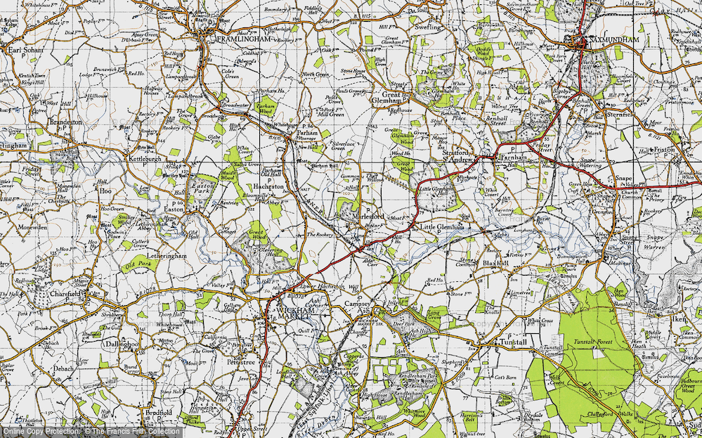 Old Map of Marlesford, 1946 in 1946