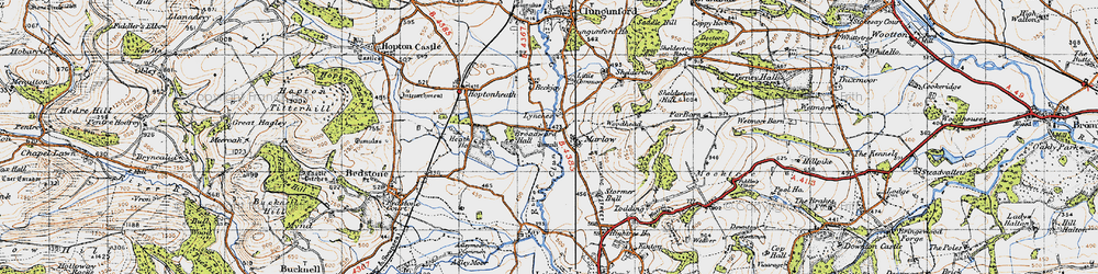 Old map of Marlow in 1947
