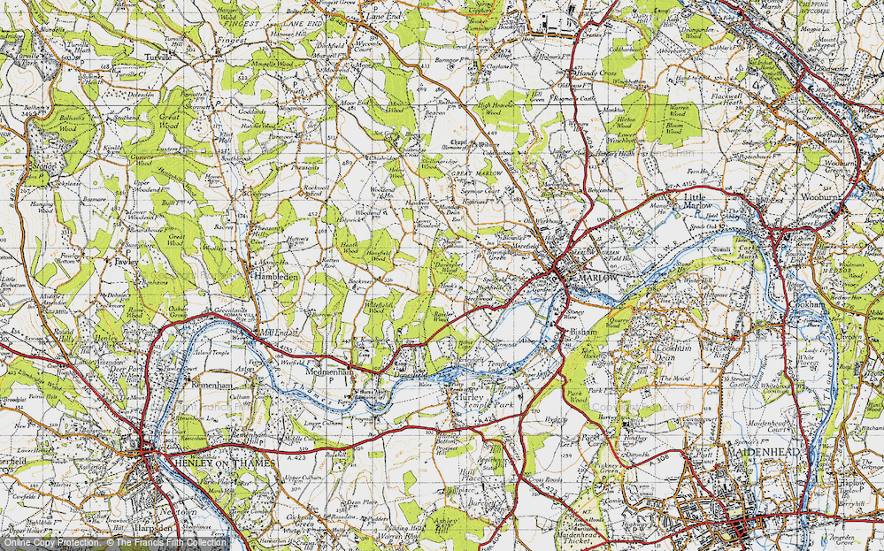Old Map of Marlow Common, 1947 in 1947