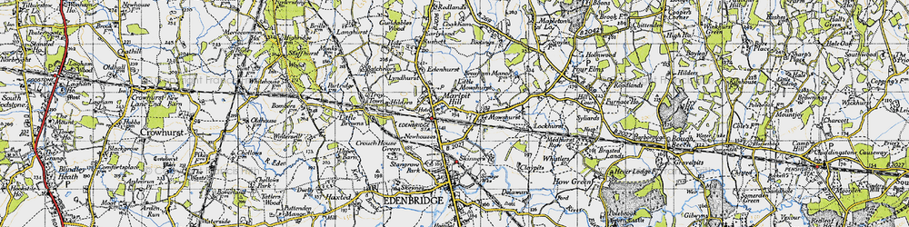 Old map of Marlpit Hill in 1946