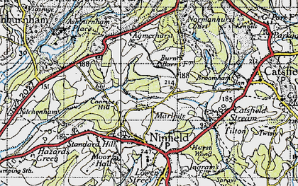 Old map of Marlpits in 1940