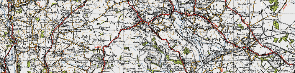 Old map of Marlpool in 1946