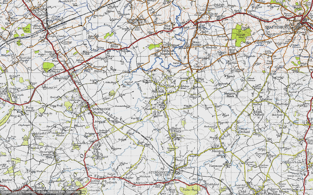 Old Map of Marnhull, 1945 in 1945