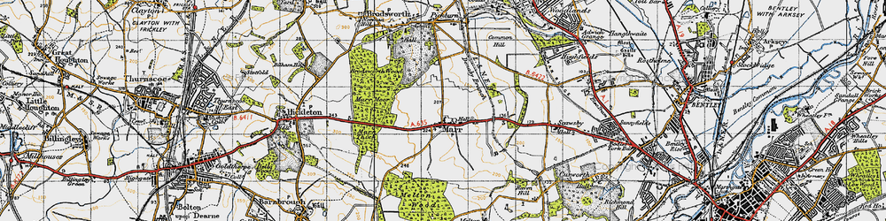 Old map of Melton Wood in 1947