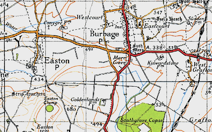 Old map of Marr Green in 1940