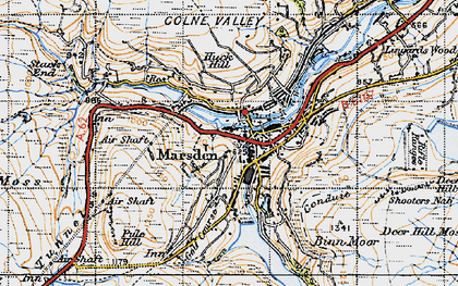 Old map of Tunnel End in 1947