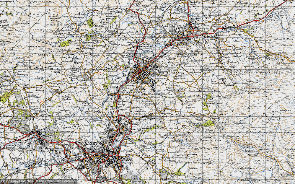 Old Map of Marsden Height, 1947 in 1947