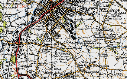 Old map of Marsden Height in 1947